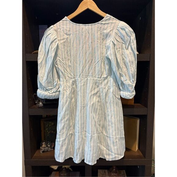 NWT For Love & Lemons Leslie Mini Dress Blue & White Stripe Size Small - Picture 6 of 8